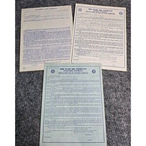 Pure Oil Company Advertising Documents Consumer, Dealer Agreements Equipment 40s